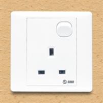 Ổ cắm 3 chấu vuông 13A có công tắc Sino S9813S